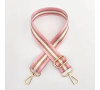 YOGAY Women's Pink Nylon Bag Strap, 130cm x 3.8cm, Crossbody, Shoulder, Handbag, Replacement, Adjustable, Accessory, Belt