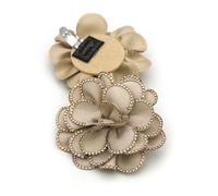 YOGAYE 2pcs Fabric Art Flower Shoe Clips Wedding Bride Shoes Decoration Women High Heel Charms Jewelry Rhinestones Shoes Decoration