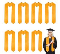 YOGEYOGE 8 Pieces Graduation Stole, Unisex gold Graduation Sash Blanks Sublimation Graduate Honor Stole for Class of 2025 Students, 70 Inches, Gold, Medium