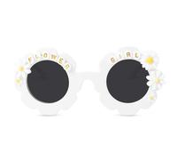 YOGFIT Flower Girl Sunglasses Ring Bearer Security Sunglasses for Flower Girl Proposal Wedding Gift Little Bridesmaid Gift, White