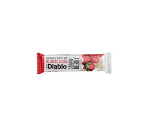 Yoghurt-coated muesli bar with no added sugar Diablo Sugar Free Strawberry, 30 g