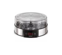 VonShef Digital Yoghurt Maker with 7 Jars - Electric, Compact, Stainless Steel Machine with LED Display & Timer, 180ml Glass Containers / Yoghurt Pots - For Making Fresh, Healthy Homemade Desserts