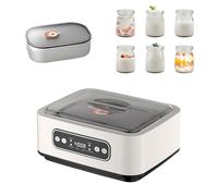 Yoghurt Maker, Yogurt Makers with 1.6L 304 Stainless Steel Inner Pot and 6 Jars, Yogurt Maker Machine with Timer for Homemade Yogurt/Natto/Rice Wine/Fermentation