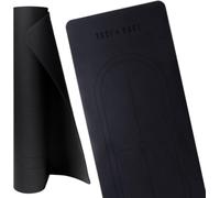 Yogi Bare Non-Slip Ever Grip Yoga Mat - 180cm x 66cm | Large Eco, Natural & Thick Rubber Yoga Mat | Lightweight & Compact Home Gym Fitness, Pilates Exercise & Stretching Accessories | Minimal Black