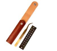 Yogi Bare Soma Studs Ear Seeds Set | 20 Gold Acupressure Ear Seeds with Application Tool, Vegan Leather Pouch & Guide | Stress, Sleep, Anxiety & Hormone Support | 24K Gold-Plated Auriculotherapy Kit