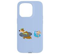 Yogi Bear Yogi and Boo Boo Going Swimming Case for iPhone 15 Pro