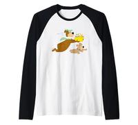 Yogi Bear Yogi and Boo Boo Steal Picnic Basket Raglan Baseball Tee