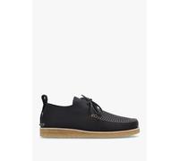 YOGI Lawson II Black Leather Crepe Sole Moccasins Mens Shoe Size: 7, Colour: Black Leather