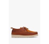 YOGI Lawson III Reverse Chestnut Brown Tumbled Leather Moccasins Mens Shoe Size: 11, Colour: Brown Leather