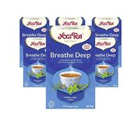 YogiTea Breathe Deep Organic Herbal Tea - Eucalyptus, Basil & Thyme - 102 Tea Bags (6 x 17)