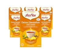Yogi Tea, Detox Dandelion with Lemon, Organic Herbal Tea, Naturally Caffeine Free, Blend of Liquorice, Dandelion and Lemon, 6 Packs x 17 Tea Bags (102 Teabags Total)