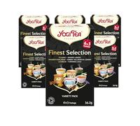 Yogi Tea, Finest Selection, Organic Spice and Herbal Teas, Variety Pack of Bestselling Teas Including Green Tea Matcha Lemon and Turmeric Chai, 6 Packs x 18 Tea Bags (108 Teabags Total)