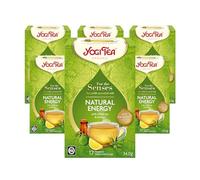 Yogi Tea, For The Senses, Natural Energy Organic Herbal Tea with Essential Oils, Blend of White Tea and Lemon, 6 Packs x 17 Tea Bags (102 Teabags Total)
