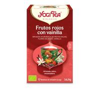 YOGI TEA FRUTOS ROJOS con is a soothing herbal tea that can be drunk throughout the day. It is suitable for both day and evening The formula is designed to feel intuitive