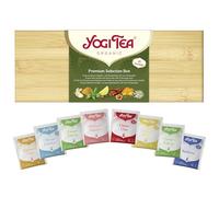 Yogi Tea Gift Set - Bamboo Tea Box with Feel-Good Collection, 8 Selected Teas, Total 48 Tea Bags (6 x 8 Flavours), Ideal for Tea Bag Storage.