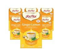 Yogi Tea, Ginger Lemon, Organic Spice and Herbal Tea, Caffeine Free, Blend Ginger, Lemon Peel and Peppermint, 6 Packs x 17 Tea Bags (102 Teabags Total)