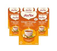 Yogi Tea, Ginger Orange with Vanilla, Organic Herbal Tea, Naturally Caffeine Free, Blend of Ginger, Orange Peel and Vanilla, 6 Packs x 17 Tea Bags (102 Teabags Total)
