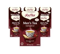 Yogi Tea, Men's Tea, Organic Spice and Herbal Tea, Caffeine Free, Blend of Ginger, Ginseng and Chili, 6 Packs x 17 Tea Bags (102 Teabags Total)