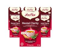 Yogi Tea, Mental Clarity, Organic Herbal Tea, Naturally Caffeine Free, Blend of Ginseng, Eucalyptus and Lemon Balm, 6 Packs of 17 Tea Bags (102 Teabags Total)