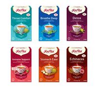 Yogi Tea, Organic Herbal Tea, Health And Body Variety Pack, Pack Of 6 X 17 Bags (102 Tea Bags Total)