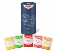 Yogi Tea Organic Tea Gift Box Herbal Infusion Selection 30 Tea Bags | Ayurvedic organic tea varieties as a gift: ginger lemon, R berries vanilla, natural balance, turmeric orange, classic chai