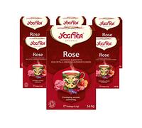 Yogi Tea, Rose, Organic Herbal Tea, Blend of Rose Petals, Hibiscus and Lavender Flowers, 6 Packs x 17 Tea Bags (102 Teabags Total)