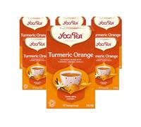 Yogi Tea, Turmeric Orange, Organic Herbal Tea, Naturally Caffeine Free, Blend of Turmeric, Orange and Vanilla, 6 Packs x 17 Tea Bags (102 Teabags Total)