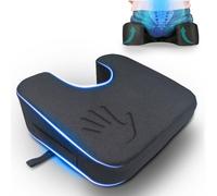 YogiBum Patented Cushion | Extra Large Tailbone Gap | XL Size for 190lbs+ | Med Size for 150-190lbs | Relief for LowBack, Tailbone, Sciatica, Hemorrhoids | Snug Fit on Office/Computer Chairs