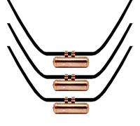 Yogic Mantra Copper Taweez Amulet with Black Threads (3 Lockets Small 0.75 Inch) Energized Spiritual Tabeez Case Love Pendant, Power Tayath Protection Talisman & Luck Charm