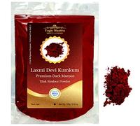 Yogic Mantra Kumkum Powder (100g Resealable Pouch) Premium Dark Red Maroon Color Sindoor Ceremonial Mark Sindur Laxmi Devi Hindu Pooja, Bridal Tilak, Suhag Tikka, Indian Rakhi Puja Religious Ceremony