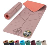 Yogii Non-Slip 6mm TPE Yoga Mat with Alignment Guides