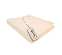 Yogikuti 100% Cotton Iyengar Yoga Blanket | Soft Breathable Yoga Support Blanket for Restorative Yoga, Meditation & Stretching | Yoga Accessories (White)