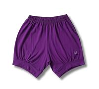 Yogikuti 100% Cotton Yoga Shorts - Unisex, Stretchable & Soft, Breathable Workout Shorts for Men & Women, Purple, M