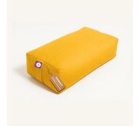 Yogikuti Rectangular Yoga Bolster | Premium Support Cushion for Restorative Yoga, Meditation, Stretching, Spine Alignment, Pranayama & Relaxation | Removable Washable Cover (Yellow)
