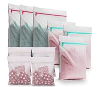 YOGINGO 10PCS Mesh Laundry Bags for Washing Machine, Delicates Laundry Bag with Zips, Fine Mesh Reuse Washing Bag for Laundry, for Delicates Blouse, Hosiery, Underwear, Bra, Lingerie, Baby Clothes
