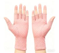 YOGINGO 2 Pairs Fingerless Gloves for Women&Men - Compression Gloves for Arthritis - Providing Warmth and Compression - Breathable Fabric Comfortable Fit(S, Pink)