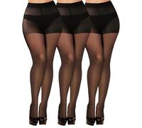 YOGINGO 20D Sheer Black Tights for Women, Breathable Pantyhose for Women, women's stockings with Reinforced Toe