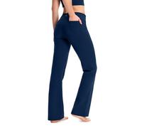 Yogipace Women's Bootcut Yoga Pants with Back Pockets, 27"-37" Inseams