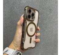YOGISU For iPhone 14 PlusBlade Mecha Soft Tpu Plating Case Transparent Wrist Strap Cover(For iPhone 14 Plus/GuTong DanKe)