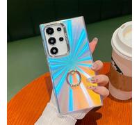 YOGISU For Samsung S24UltraRing Holder Case Laser Aurora Armor Cover(For Samsung S24Ultra/AK2)
