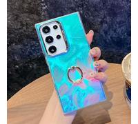 YOGISU For Samsung S25UltraRing Holder Case Laser Aurora Armor Cover(For Samsung S25Ultra/AK1)