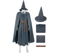 YOGLY Men Cosplay Gandalf Costume for Halloween Party Wizard Uniform Set