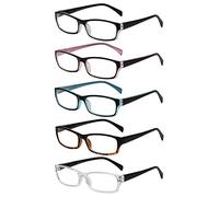 Pro-Lift Reading Glasses 5 Pairs Fashion Ladies Quality Designed Spring Hinge Readers for Women +1.5