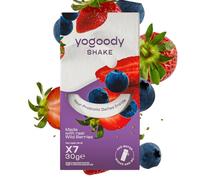 YOGOODY Probiotic Yogurt Shake Real - 7x 30g Pack, High Protein, High Fibre, Low Fat - Daily Probiotic - Weekly Pack (Wild Berry)