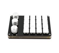YOGOTEU 16 Keys Programmable Keyboard, USB Mechanical Gaming Keyboard, One Hand Macropad Keyboard, 3 Knobs for Editing Gaming Shortcut Keys