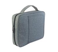 YOGOTEU Bible Cover Bible Case Storage Case Document Storage Bag with Handle and Stand for School Office and Home Bible Cover with Stand and Handle Bible Case Document Storage Bag, Grey