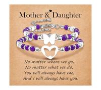 YOGRASS Mother Daughter/Son Bracelet Daughter Son Gifts from Mom Dinosaur/Heart/Butterfly/Bear Bracelets Mom Birthday Gifts for Mom and Son Daughter Mommy Me Jewelry Gifts for Him Her, 11", Stainless