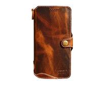 Yogurt Case for Samsung Galaxy A56 5G, Mobile Phone Case for Samsung Galaxy A36 5G, Genuine Leather Wallet Handmade Cover for Samsung A56 / A36, Dark Brown
