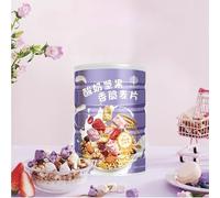 Yogurt cereal, ready to eat oatmeal, nutritious breakfast Congee, Chinese specialties, instant fruit and nut substitute cereal 500g/can, Chinese food, snack gift pack, sweet snacks (2 cans)