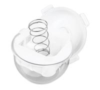 Yogurt Cheese Strainer, Fine Mesh with Large Container for Homemade Greek | See-through design lets you monitor separation, spring-loaded press for quicker whey extraction, detachable parts for easy